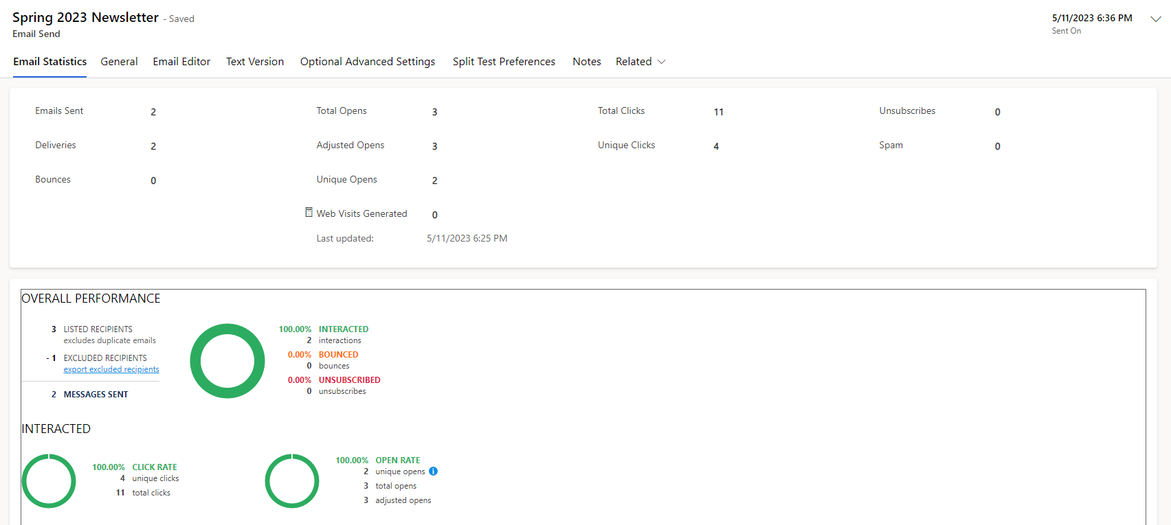 How are Statistics Calculated for Email Sends? – Click's CRM
